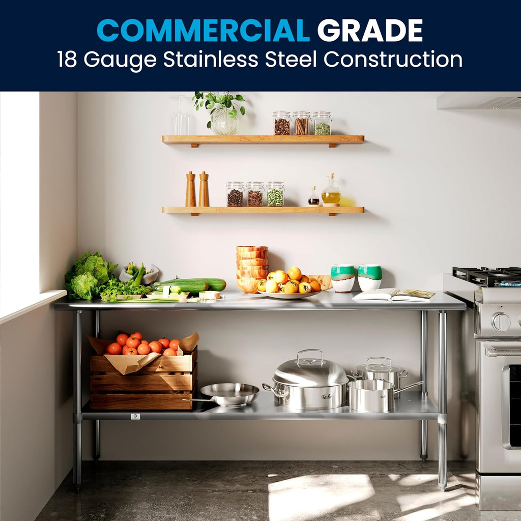 72x30 Stainless Steel Prep Table