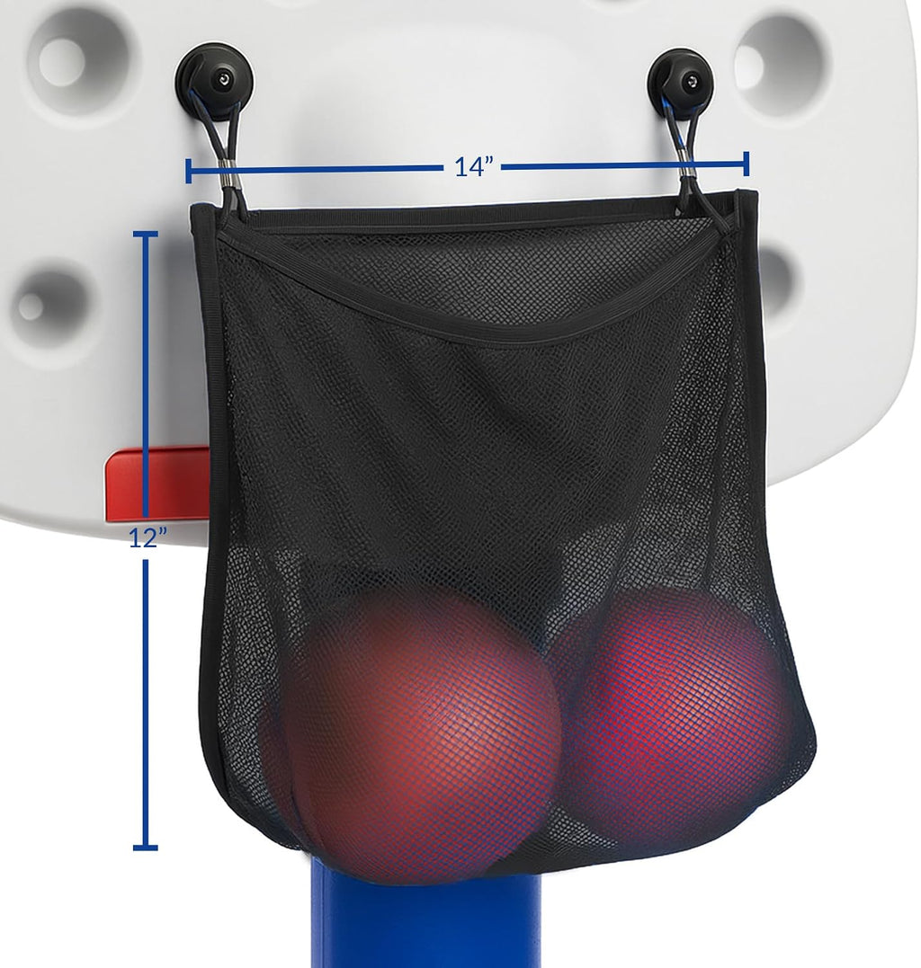 Mini Rubber Basketballs with Pump (7" Inch) Includes Mesh Storage Bag Designed for Little Tikes Basketball Hoop
