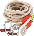 Kinetic Recovery Strap(1" x 30ft), 22,000lbs Tow Straps Heavy Duty with Loops, Nylon Off Road Tow Rope with 2 D-Ring