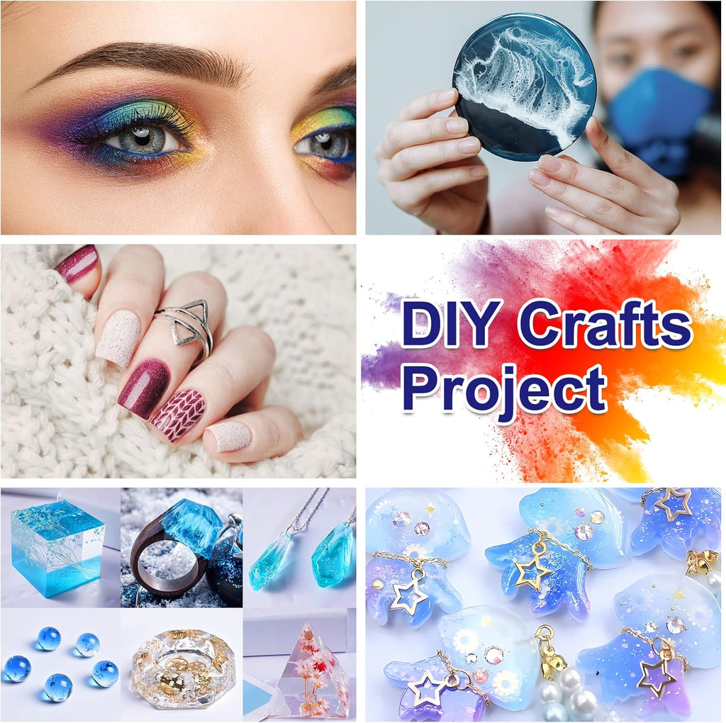 Mica Powder，63 Colors - 10g/Bottle of Natural Pigment Powder for Epoxy Resin，Lip Gloss，Eye Shadow,Car Paint, Dye,Soap