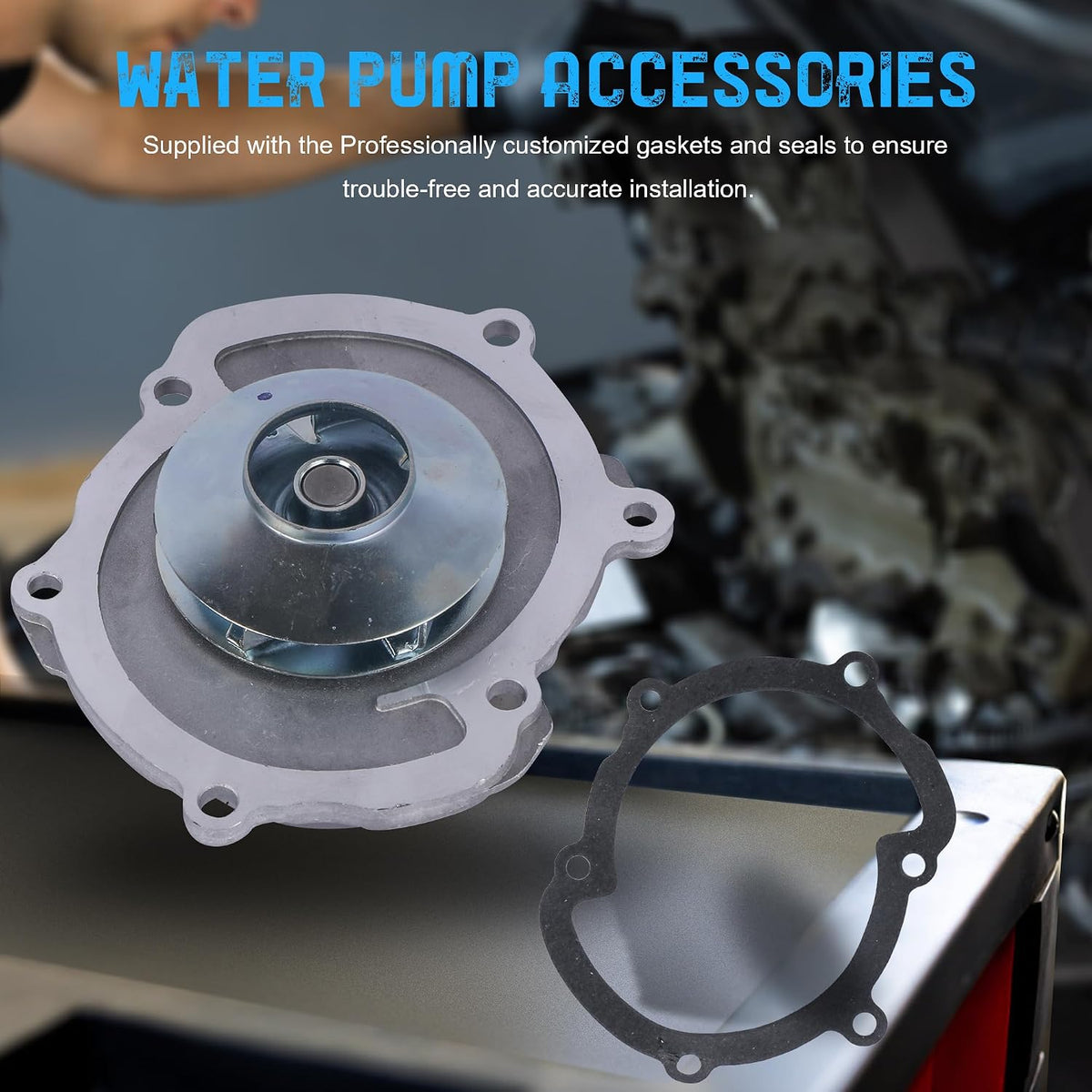 AW5103 Engine Aluminum Water Pump W/Gasket Compatible with Chevy Camaro Equinox Malibu, Buick Allure LaCrosse, GMC Acadia, Cadillac SRX, Pontiac, Saab, Saturn, Suzuki
