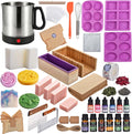 Soap Making Kit for Adults Soap Making Supplies with Melter Pot | 500+PCS Goat Milk Soap Base, Dyes, Essential Oil &