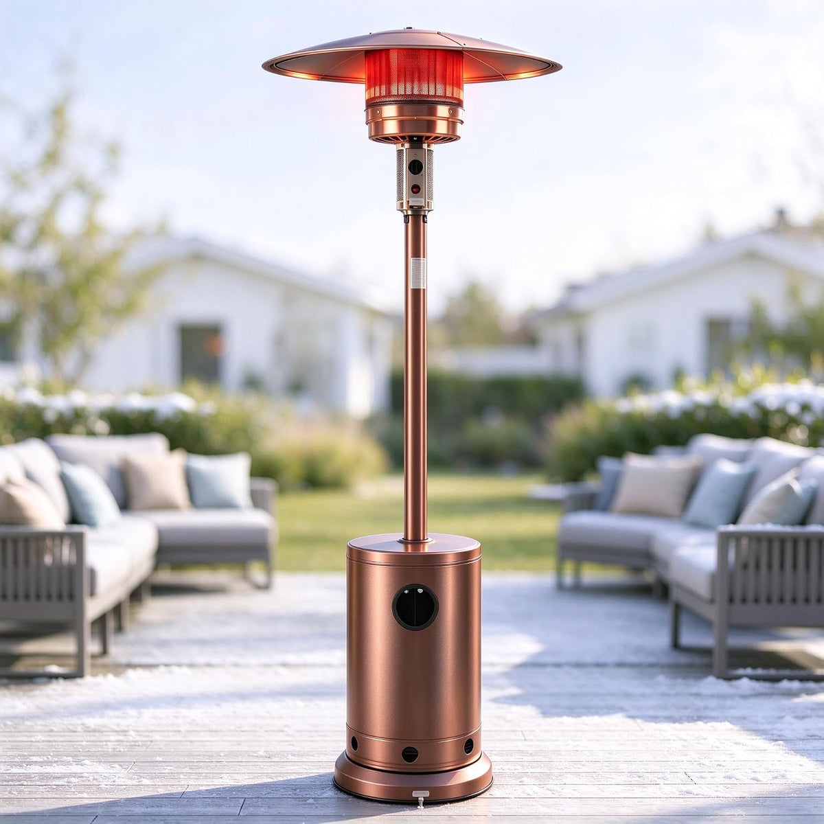 48,000 BTU Patio Heaters for Outdoor Use with Wheels