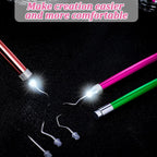 4 Pcs LED Weeding Tools for Vinyl with Light Weeding Tool with 5 Different Hooks Lighted Pin Pen Tool for Removing