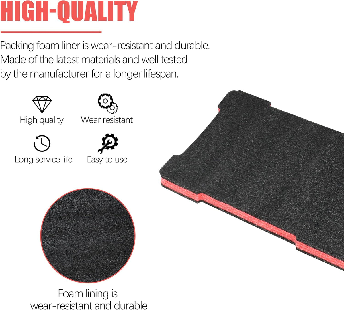 2-Pack Tool Box Foam Insert 48-22-8435 for Milwauke packout foam inserts