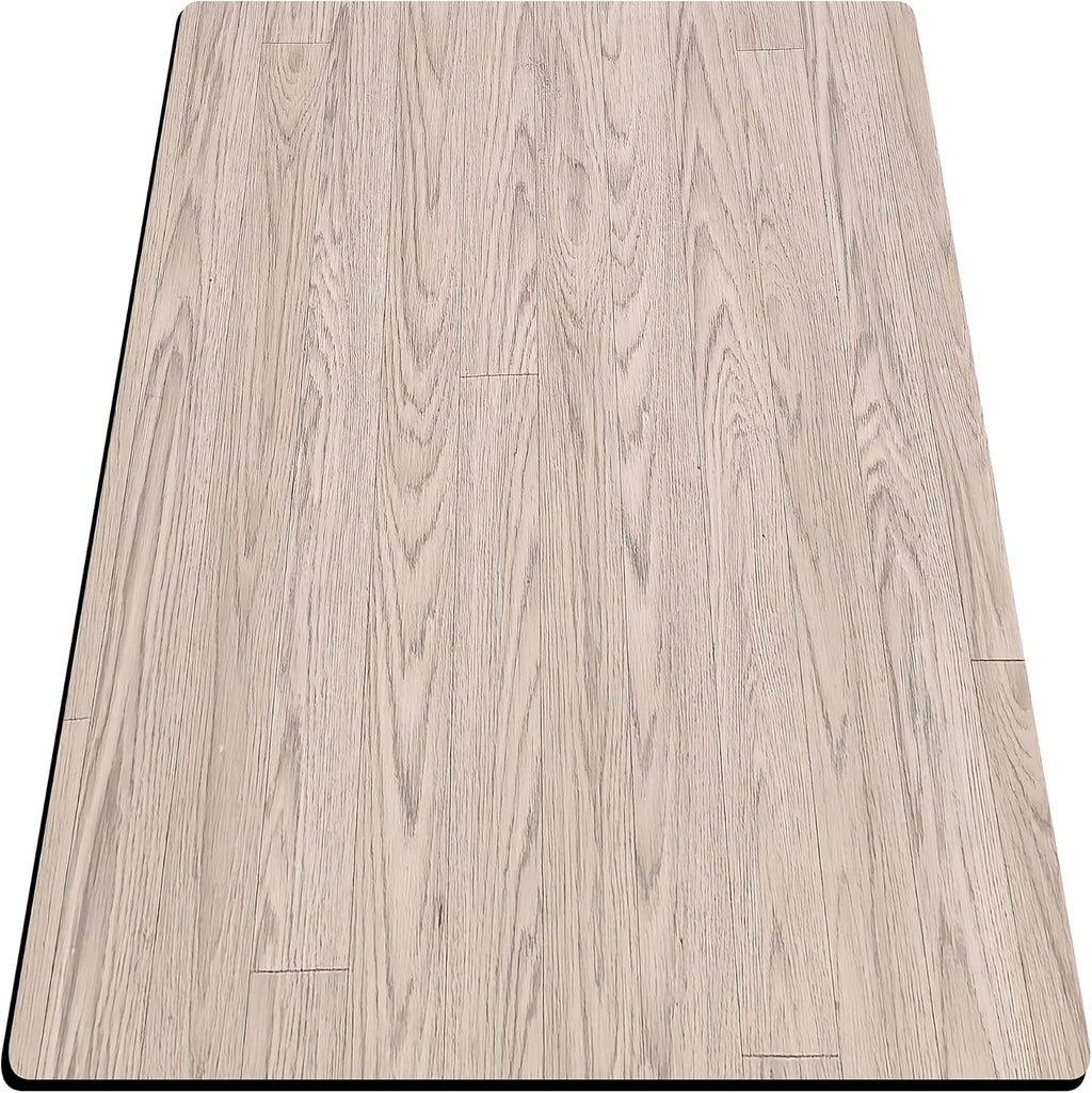 Rhino Mat Wood Grain Fitness Equipment Mat Made in USA | 0.095” Thick PVC Floor Protector for Treadmill, Bike, Rowing