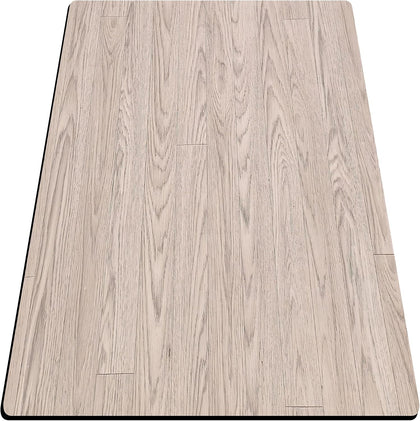 Rhino Mat Wood Grain Fitness Equipment Mat Made in USA | 0.095” Thick PVC Floor Protector for Treadmill, Bike, Rowing