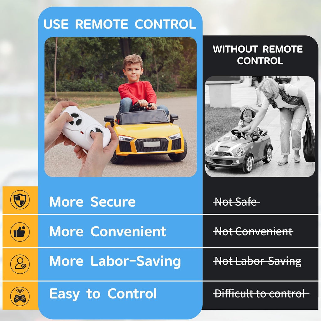 2.4G Remote Control for Kids Electric Car, White Remote Control for 12V Electric Ride On Car/Truck/Toddler Cars