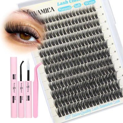 Hybrid Lash Clusters Kit C Curly Lash Extension Kit 10-16mm 228pcs