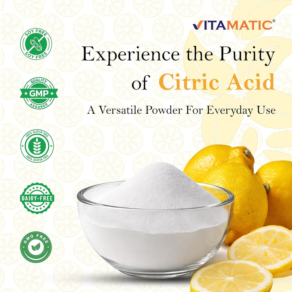 Citric Acid Powder 5 lb (80 oz) – 100% Pure Anhydrous Crystalline Granules, Food Grade, Easy Dissolving for Cooking