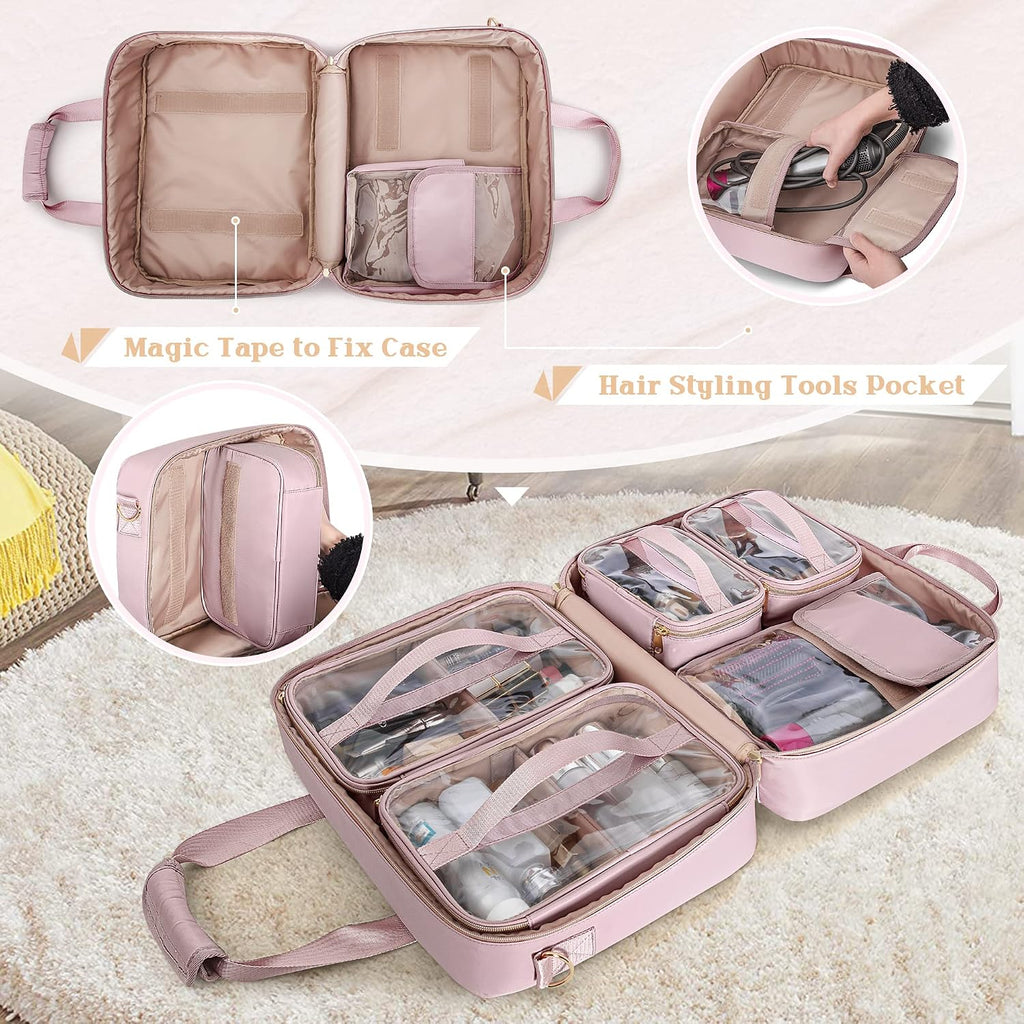 Professional Makeup Artist Bag, Large Makeup Organizer Travel Case