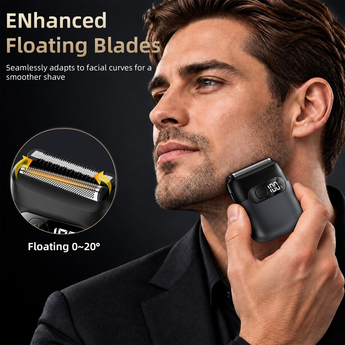 Electric Razor for Men, Foil Shaver and Beard Trimmer -Graphite Black