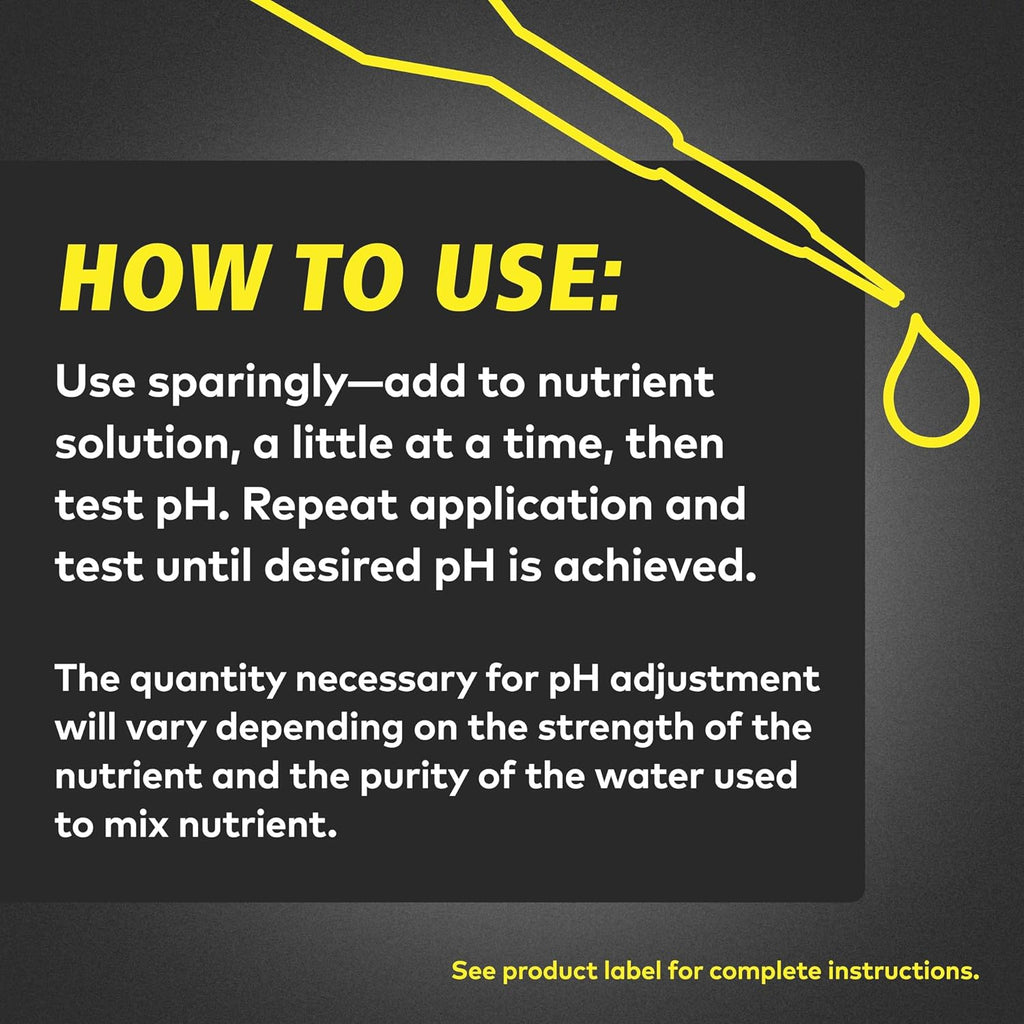 pH Up and pH Down Liquids - Stabilize Nutrient pH in Hydroponics, 1 qt. Bottles