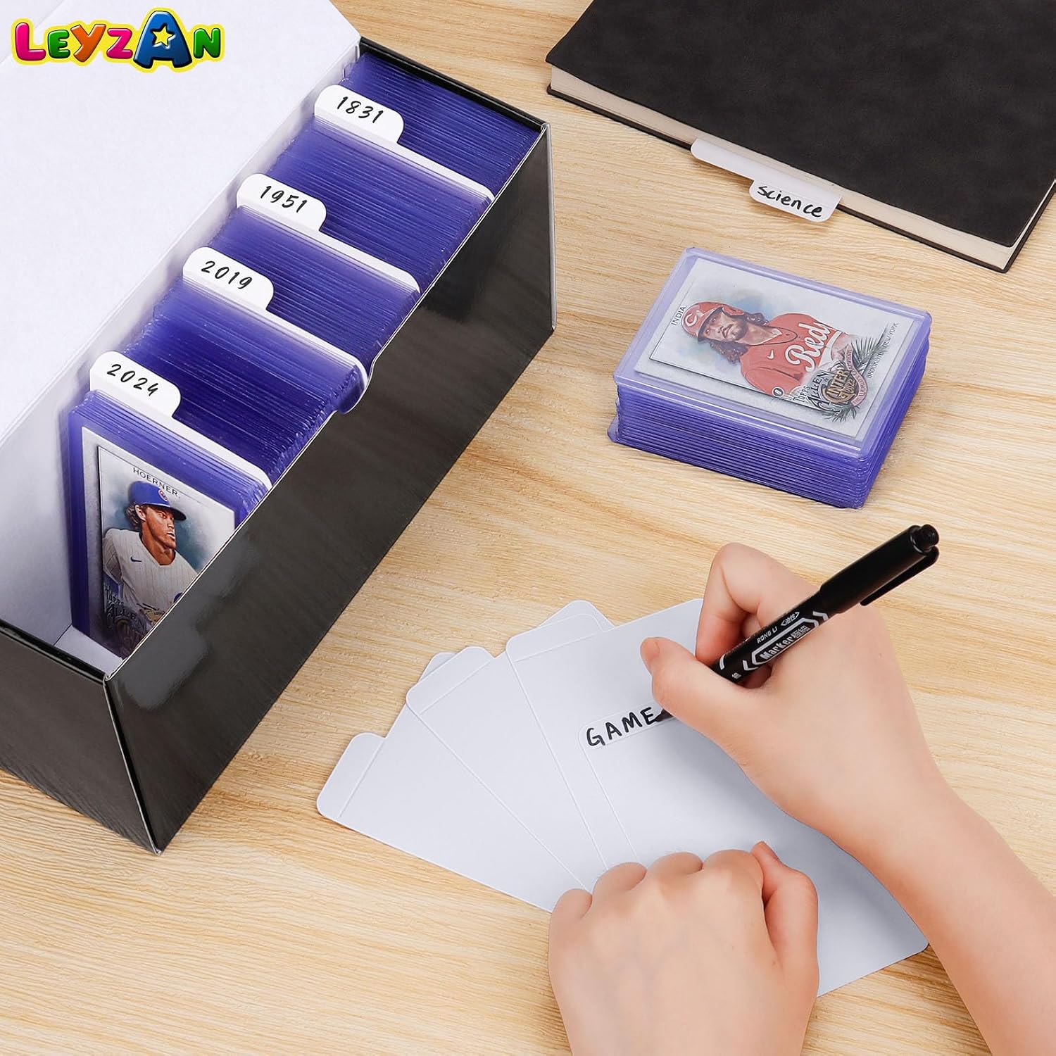 Tall Trading Card Dividers, 150-Pack Paper Card Divider for Storage Boxes | Vertical Dividers Card for TopLoaders