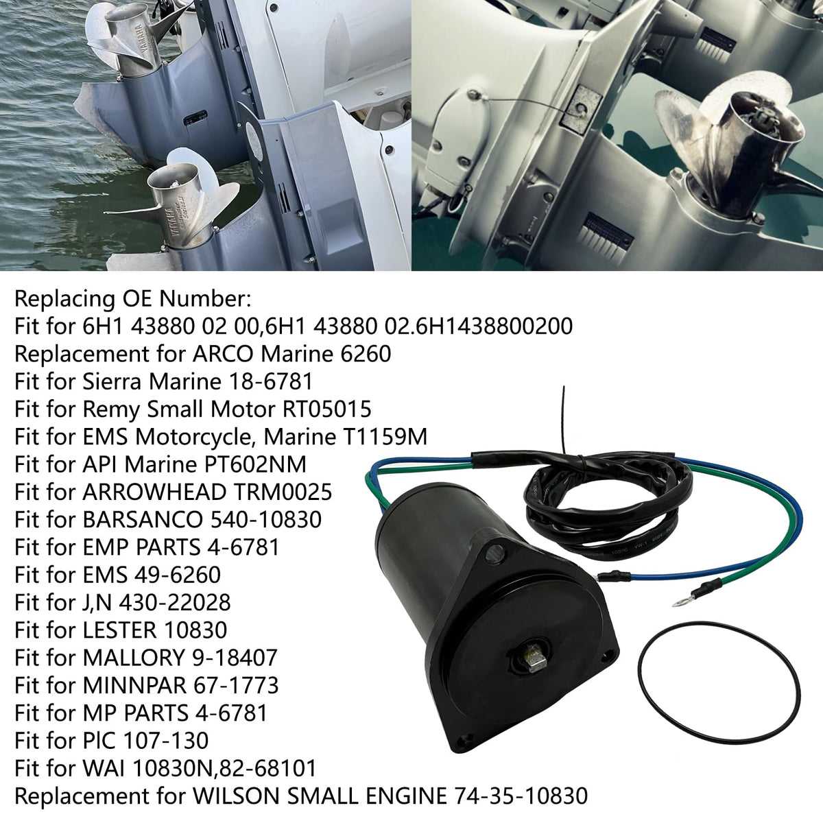 Tilt Trim Motor for Yamaha Outboard 40HP 50HP 60HP 70HP 80HP 90HP 2-Stroke