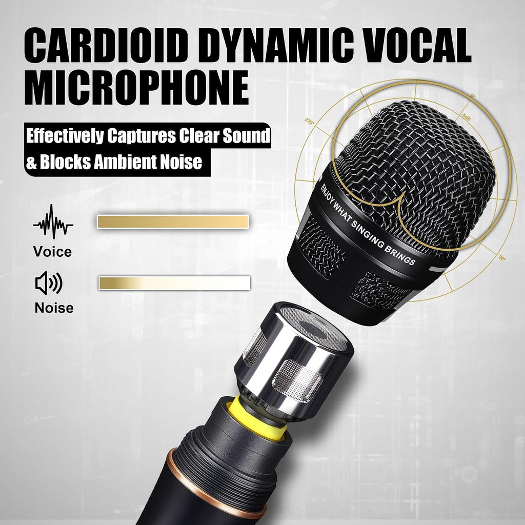 Dynamic Microphone - Professional Vocal Microphone for Singing - Handheld Wired Microphone with 16ft XLR to 1/4"