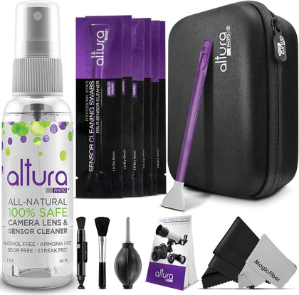 Camera Cleaning Kit, APS-C Sensor Cleaner for DSLR Mirrorless | Streak-Free Results, Includes All-Natural Cleaner