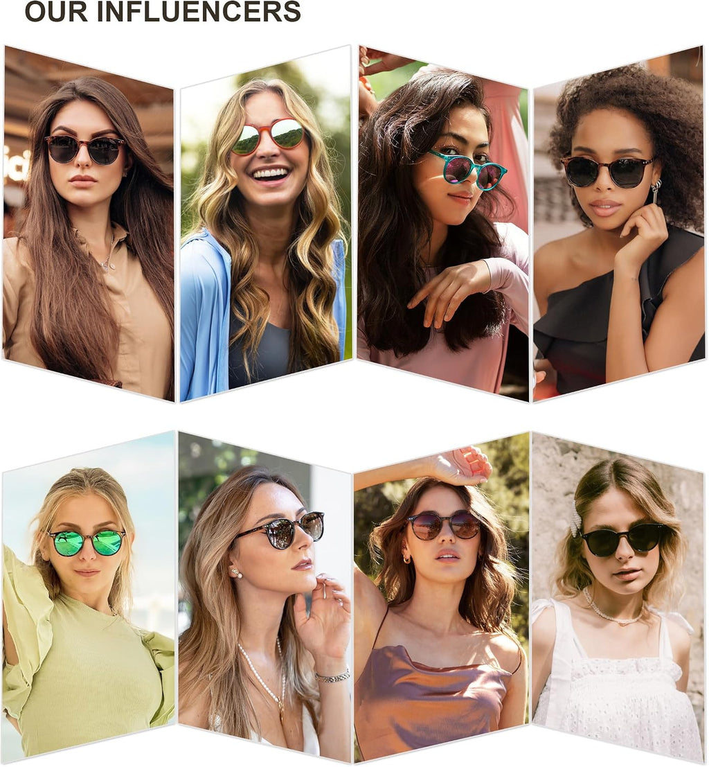 Small Round Classic Polarized Sunglasses for Women Men Vintage Style | UV400 Lens Lightweight Design Comfortable and