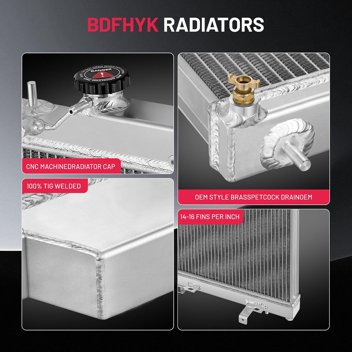 BDFHYK 2-Row AA5052 Aluminum Radiator for Subaru Impreza 2008-2014