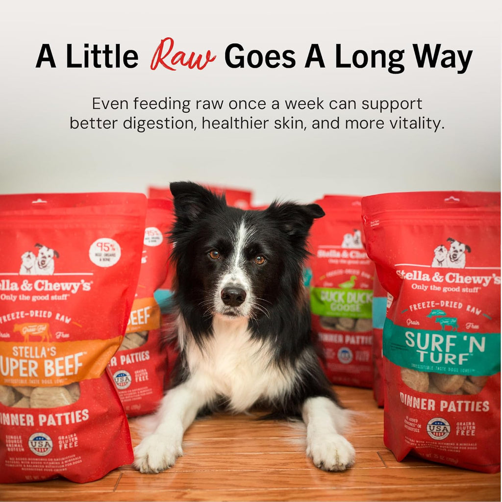 Freeze-Dried Raw Dinner Patties - Dandy Lamb Recipe - High Protein Grain-Free Puppy & Dog Food - Perfect For Picky