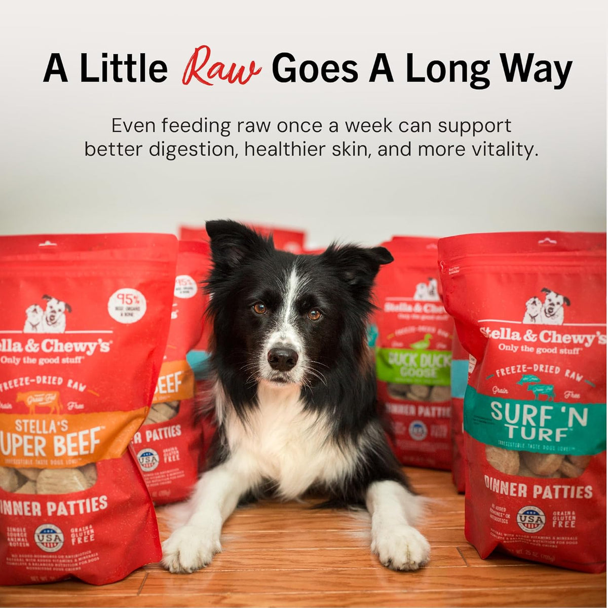 Freeze-Dried Raw Dinner Patties - Dandy Lamb Recipe - High Protein Grain-Free Puppy & Dog Food - Perfect For Picky