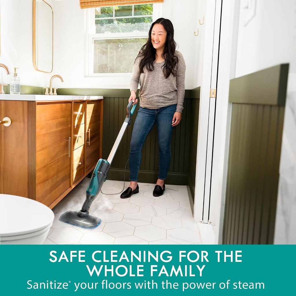 2-in-1 Steam Mop Hard Floor Cleaner | 2 Modes, 2pcs Washable Pads, for Carpets, Rugs and Upholstery - SM2050