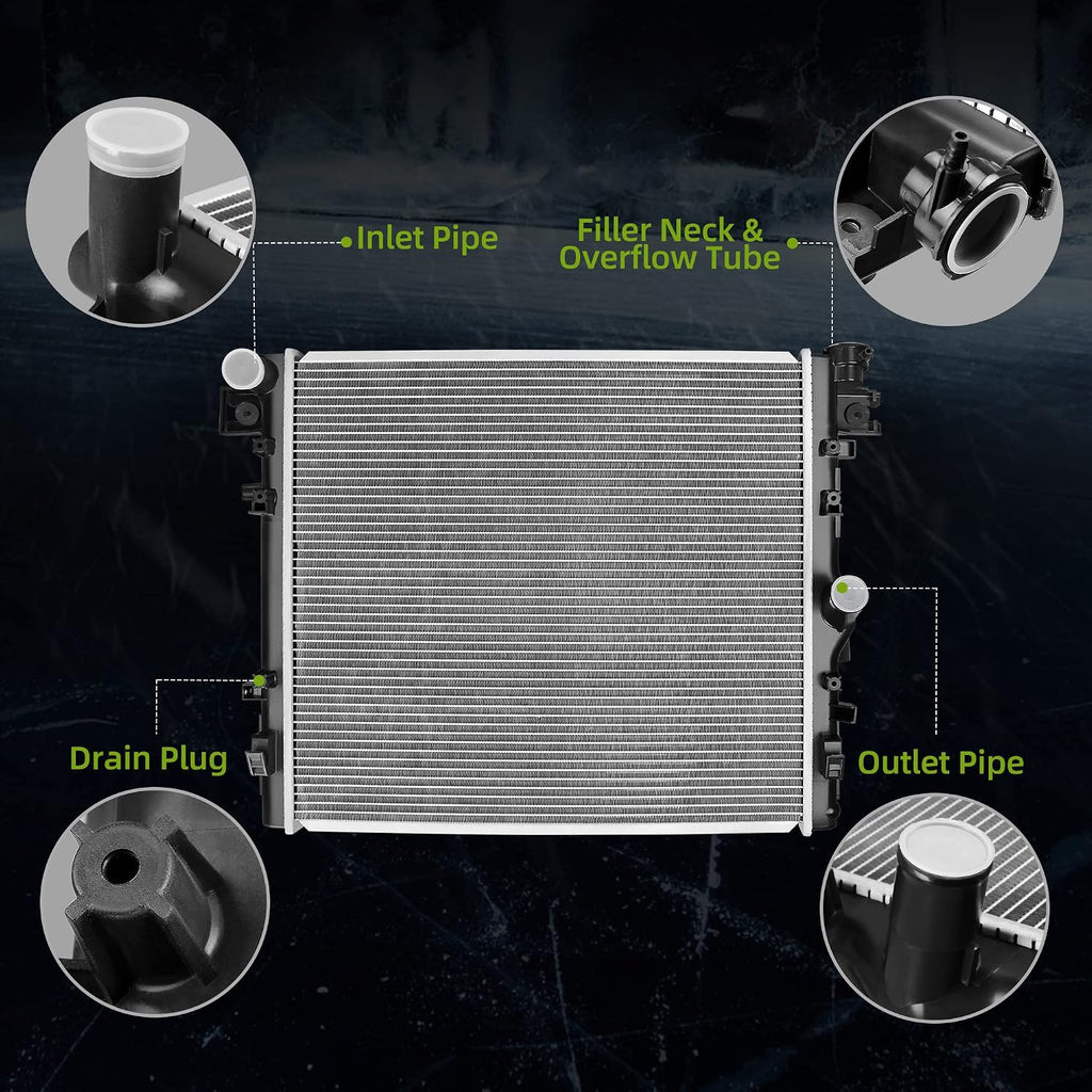AUTOSAVER88 Radiator Compatible with 2012-2017 Jeep Wrangler 3.6L, 2007-2011 Wrangler 3.8L V6 ATRD1049
