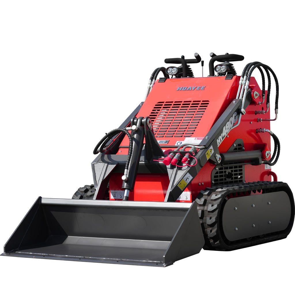 Mini Skid Steer Loader 23HP Gas Powered Stand On Compact Track Loader