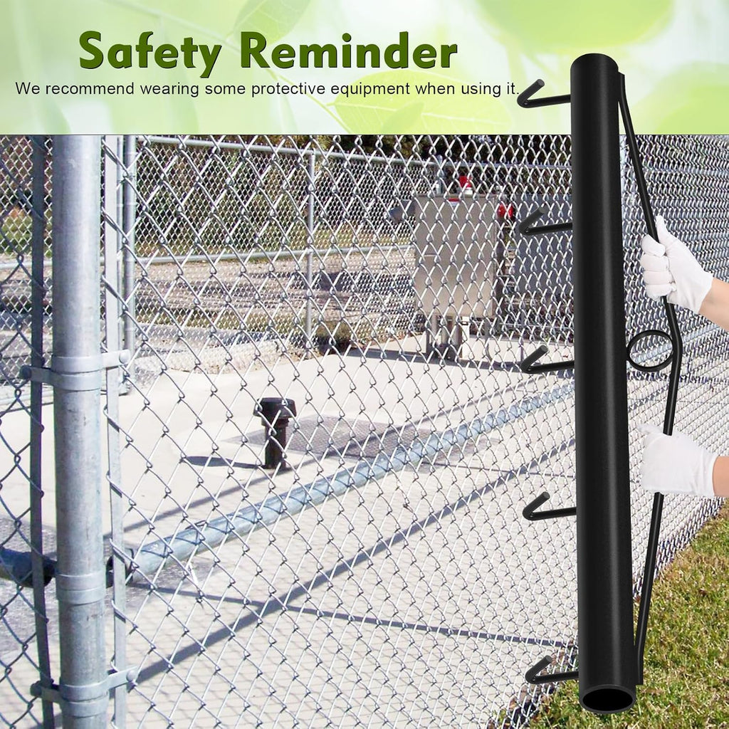 Chain Link Fabric Fence Stretcher, 5-Hook Bar, New Upgraded 31.5 Inch Woven Wire Stretcher, Fence Stretcher