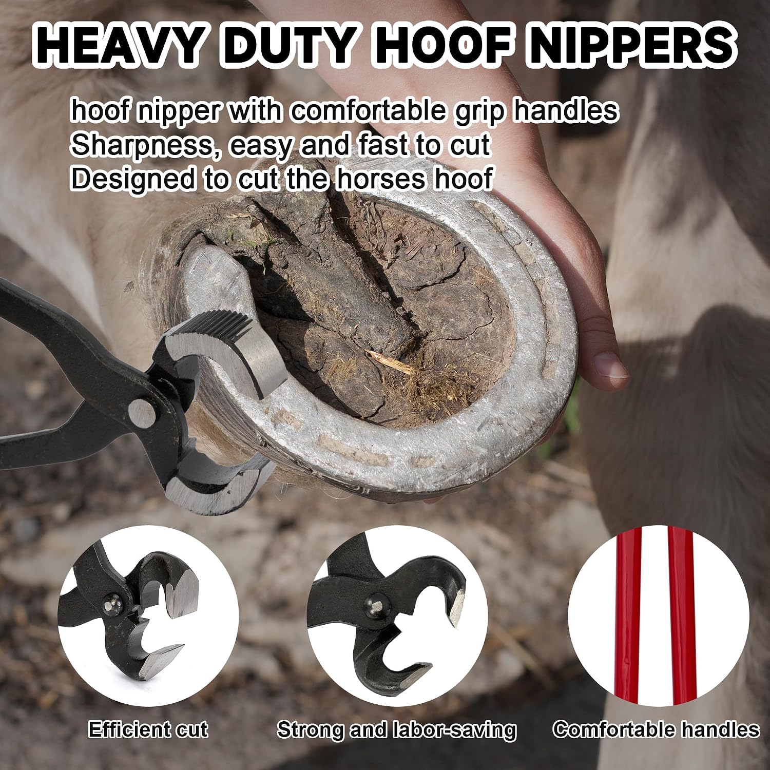 8pcs Farrier Tools Kit Hoof Nipper Horse Hoof Trimmers Farrier Tools Horseshoe Cutting Pliers, Hoof Rasp File, Goat