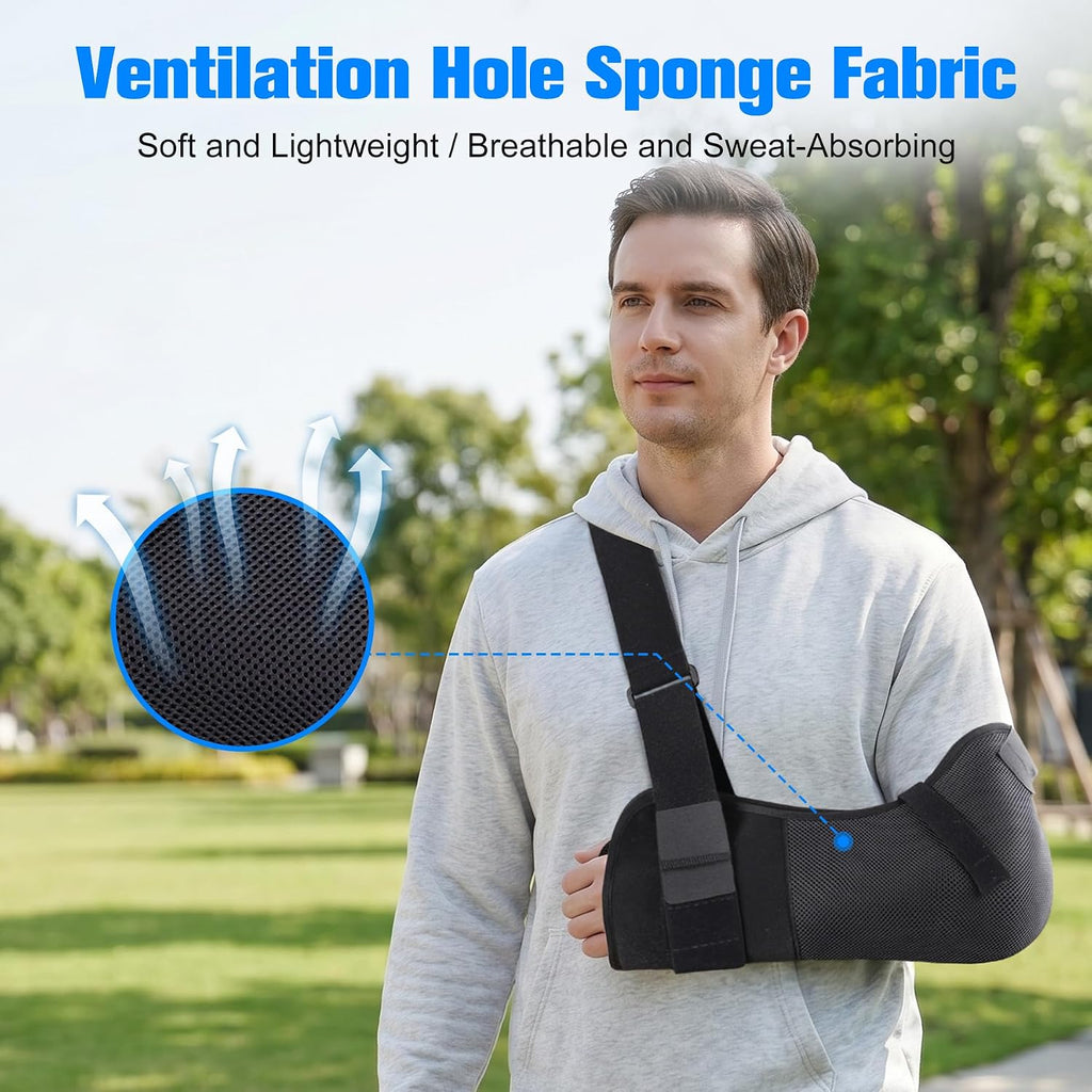Arm Sling Shoulder Injury Immobilizer Rotator Cuff Support Brace, Comfortable Medical Sling Arm for Shoulder Injury