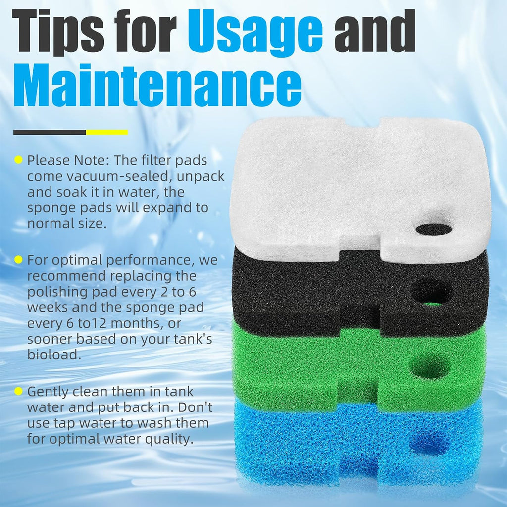 Replacement Canister Filter Pads Compatible with Cascade 700/1000 CCF2UL/CCF3UL Generic Aquarium Floss Media