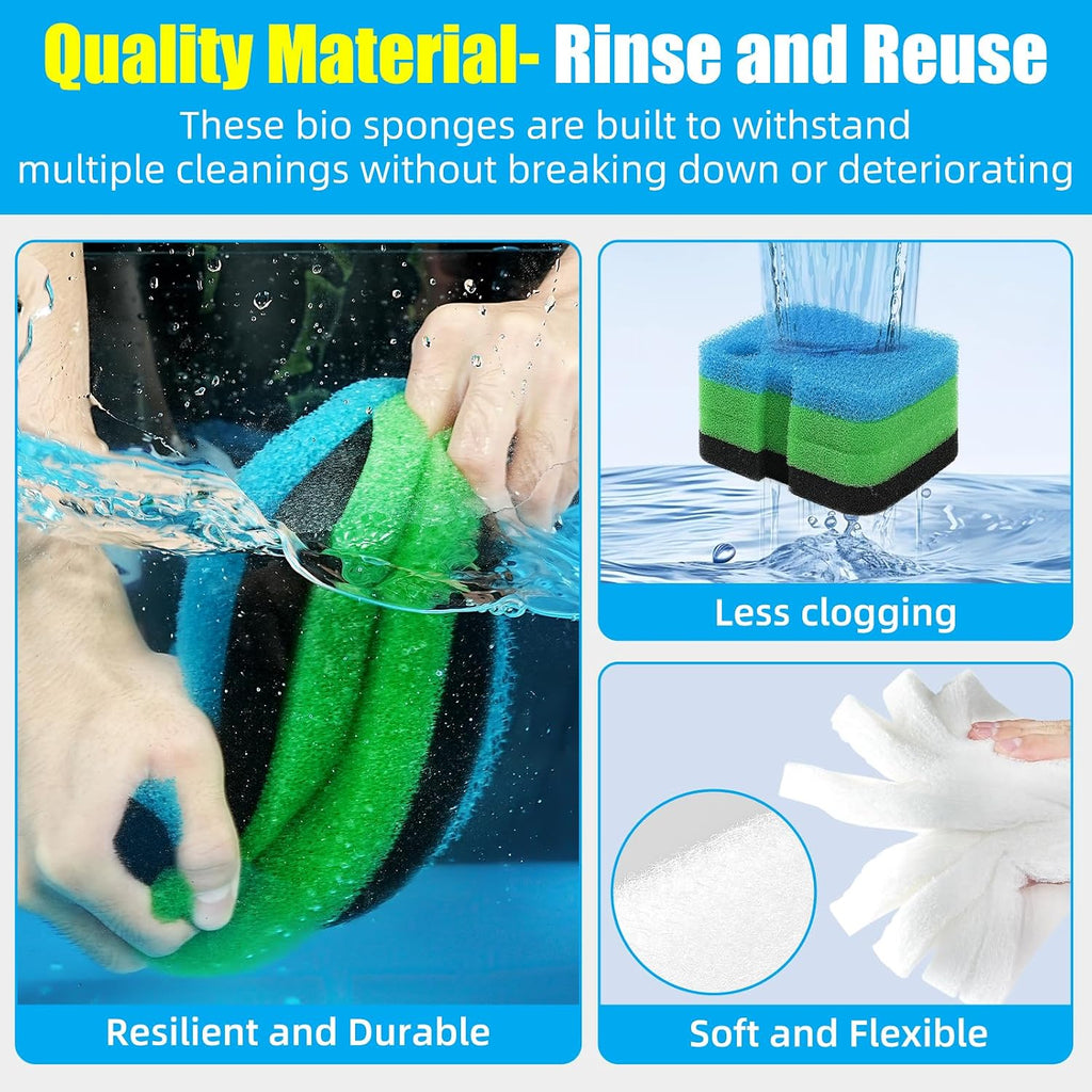 Replacement Canister Filter Pads Compatible with Cascade 700/1000 CCF2UL/CCF3UL Generic Aquarium Floss Media