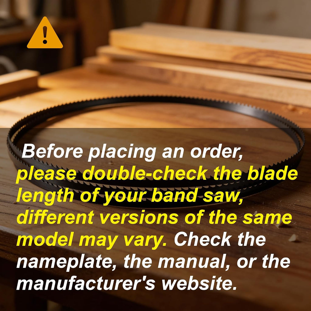 TASP 80" Bandsaw Blades Set (1/8" 1/4" 1/2" Wide), Pack of 3