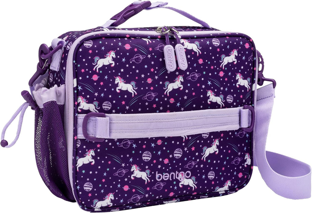 Kids Prints Double-Insulated Reusable Lunch Bag | For Kids 3+, Adjustable Strap; Holds Lunch Box/Water Bottle/Snacks;