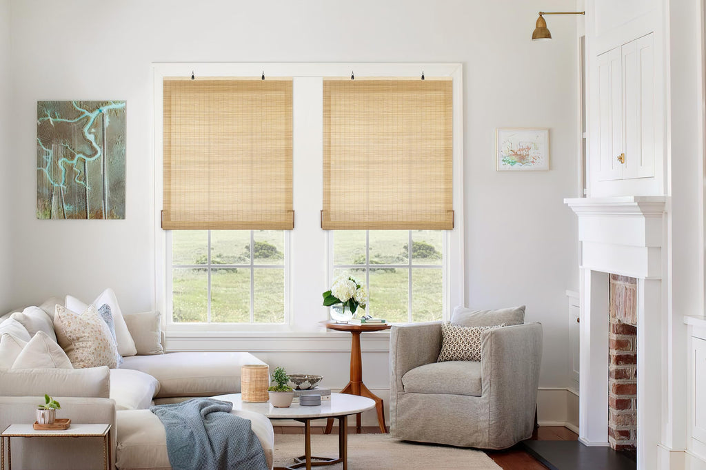 Cordless Bamboo Blinds, 23"x72", Carbonized