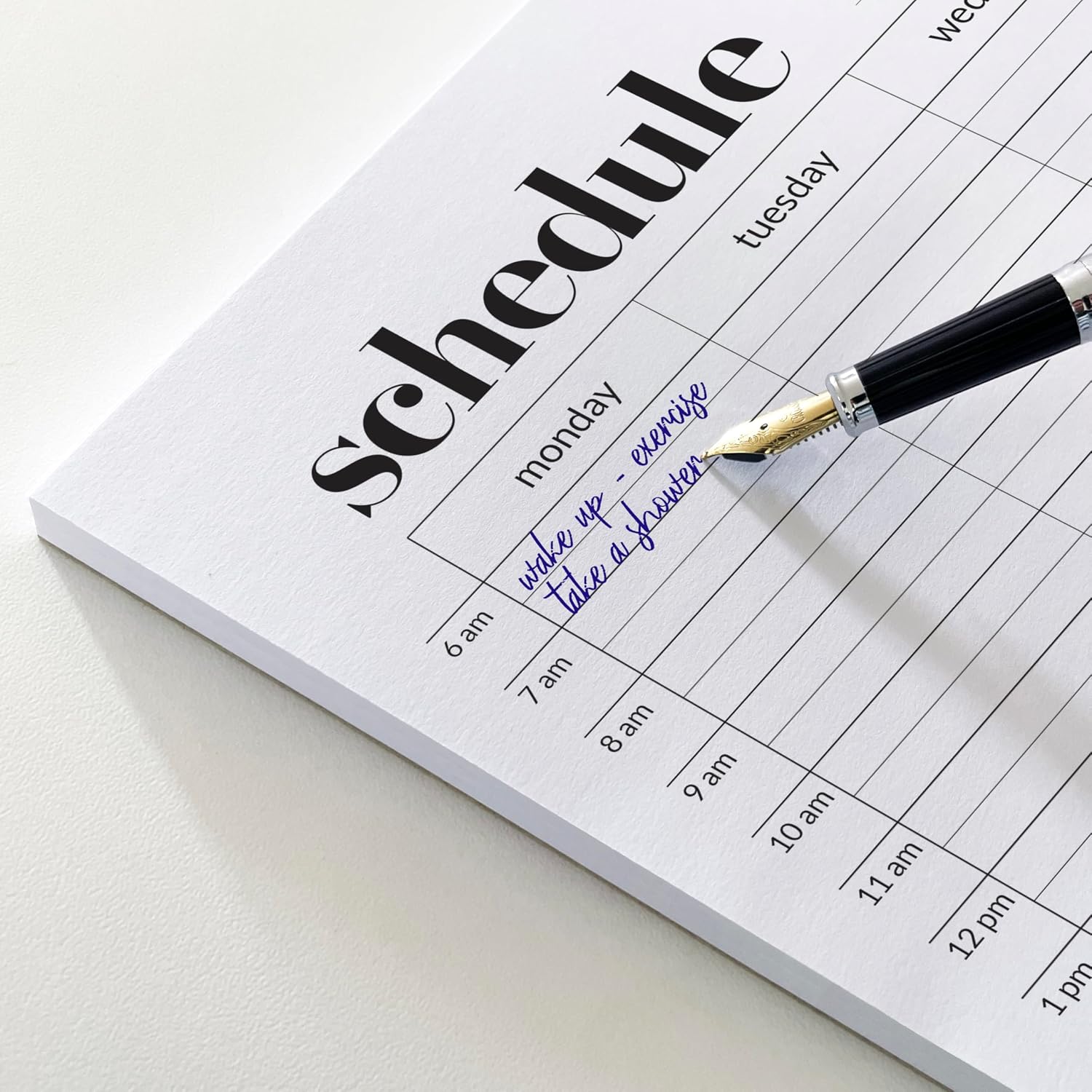 Weekly Schedule Pad, Tear Off Undated Weekly Planner Notepad, A4 Size (8,3" X 11,7"), Premium Thick Paper with