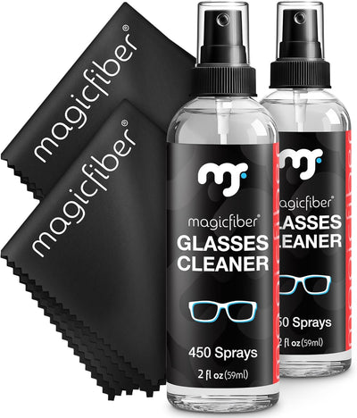 Glasses Cleaner Spray & Cloth Kit, Eye Glass & Lens Cleaner | Great for Eyeglass Cleaning, Phone, VR & Reading Glasses