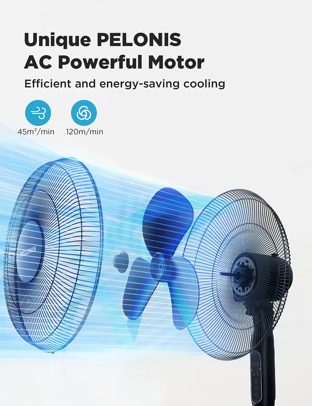 16" Adjustable Oscillating Pedestal Fan with Remote for Bedroom