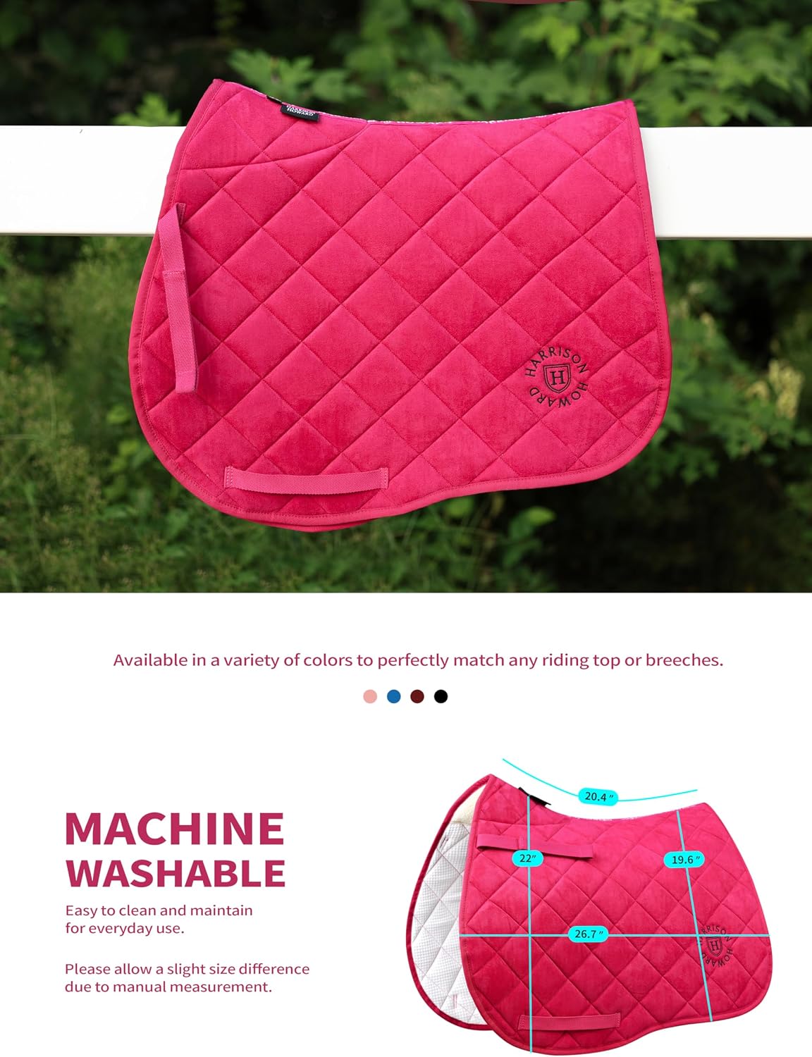 English Saddle Pad for Horse Riding, All Purpose Saddle Pad