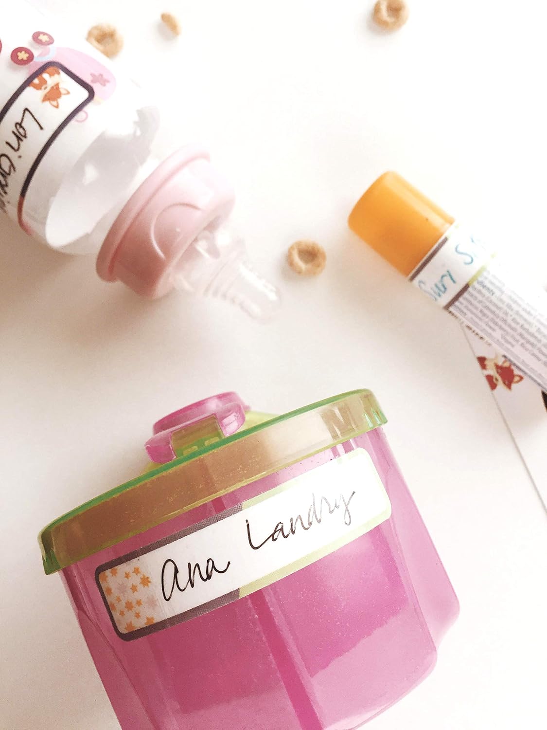 Bottle Labels, Food Pantry Label, Write-On, Self-Laminating, Waterproof Kids Name Labels for Baby Bottles for Daycare