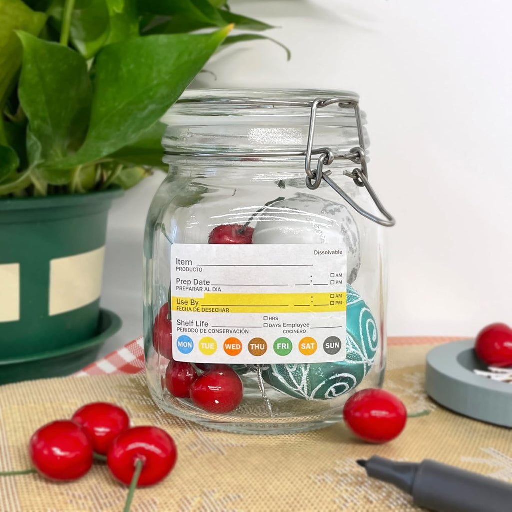 500 Dissolvable Food Labels 2"x3" for Food Rotation