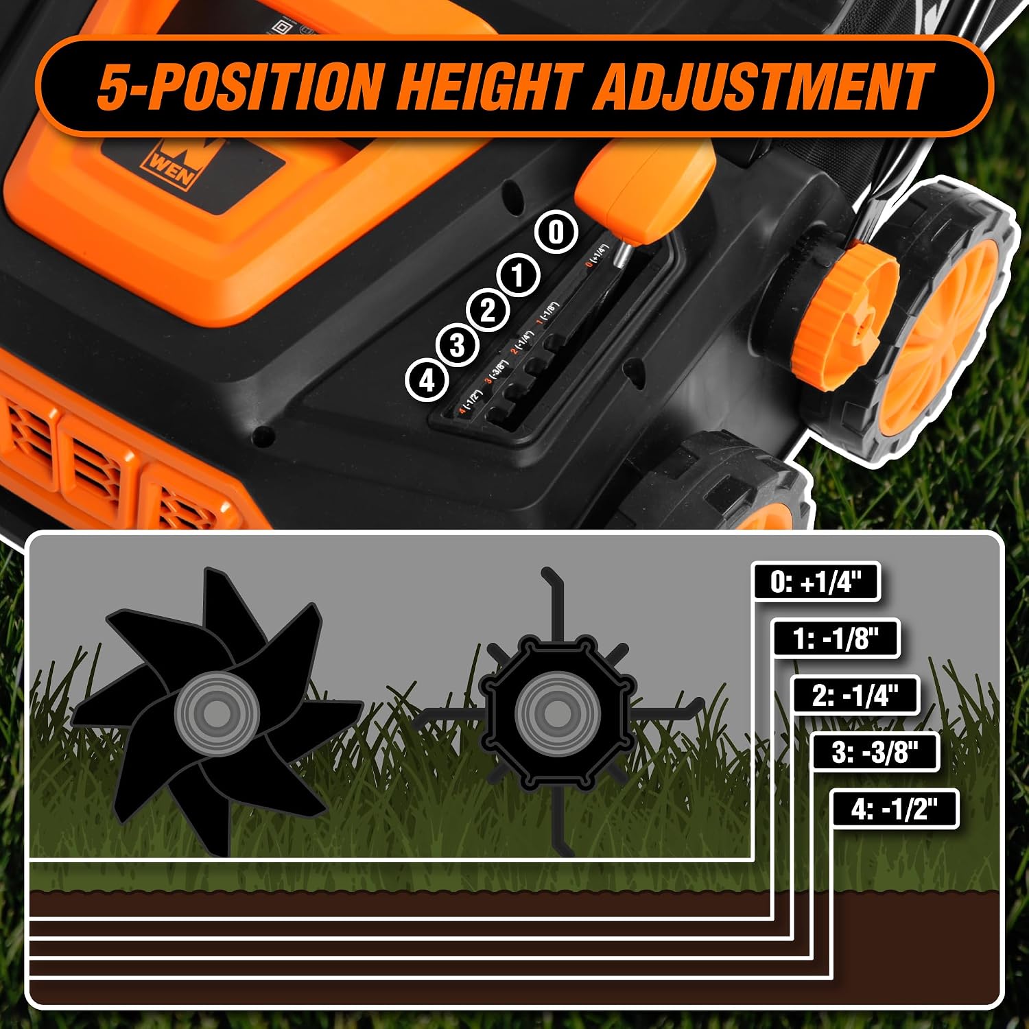15-Inch 13-Amp 2-in-1 Electric Dethatcher and Scarifier with 12-Gallon Collection Bag (DT1315)