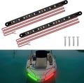 RVZONE Boat Red & Green Bow Navigation Lights, IP67 LED Marine Deck Light