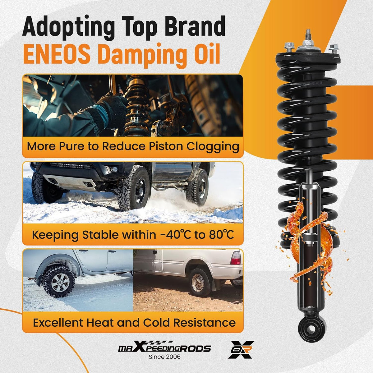 maXpeedingrods Front Struts Rear Shocks for Toyota Tacoma 4WD 1995-2004
