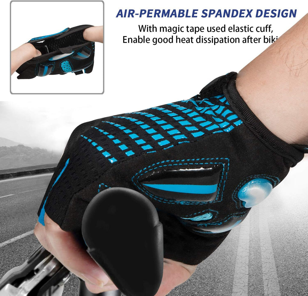Bicycle Cycling Gloves Men Women,Gel Pads Half Finger Mountain Bike Gloves