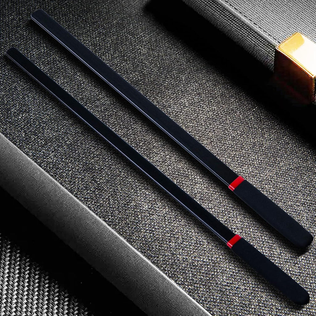 2-Piece Set 18" Riding Crop, Black, with Non-Slip Handles
