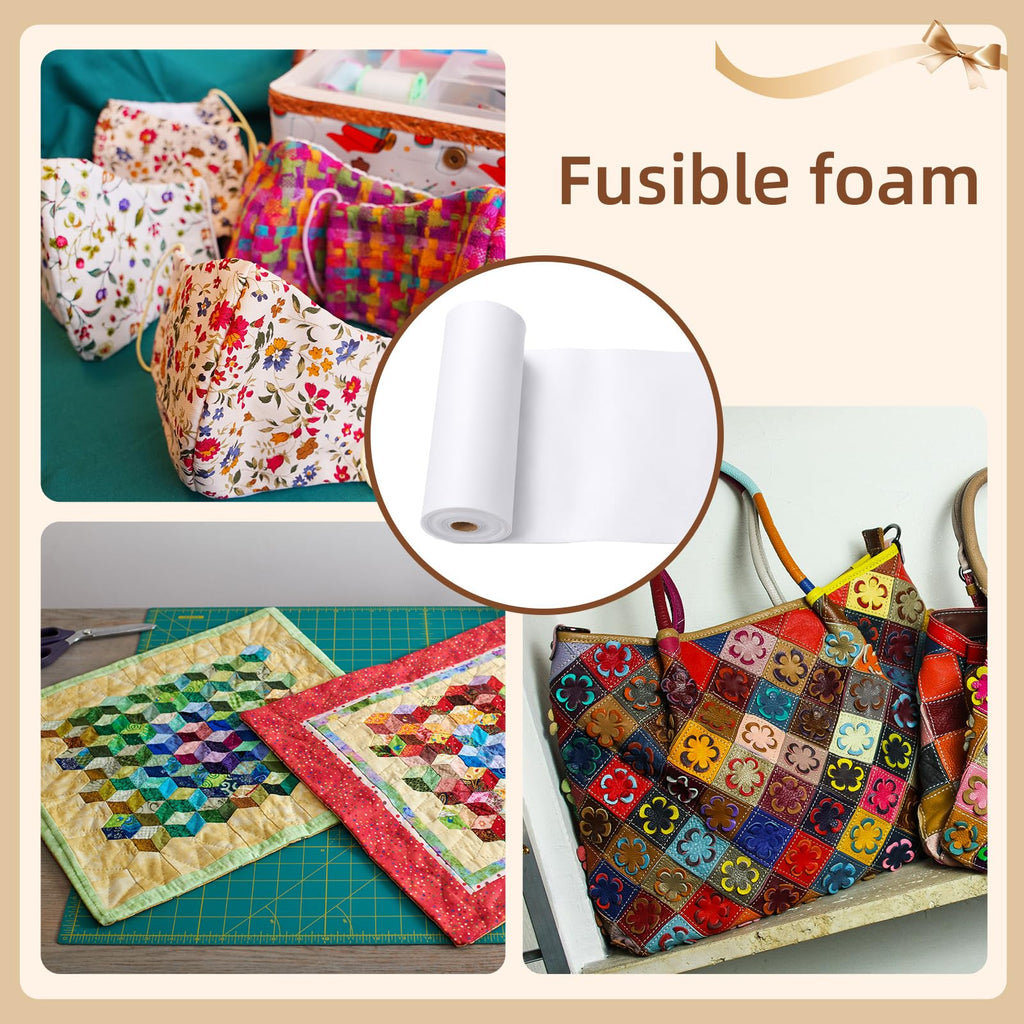 Double Sided Foam Interfacing Stabilizer, White, 36'' X 2.19yd