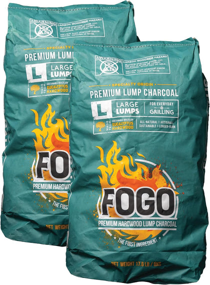 Brazilian Blend Hardwood Lump Charcoal, Natural, Large Sized Lump Charcoal for Grilling and Smoking, Restaurant