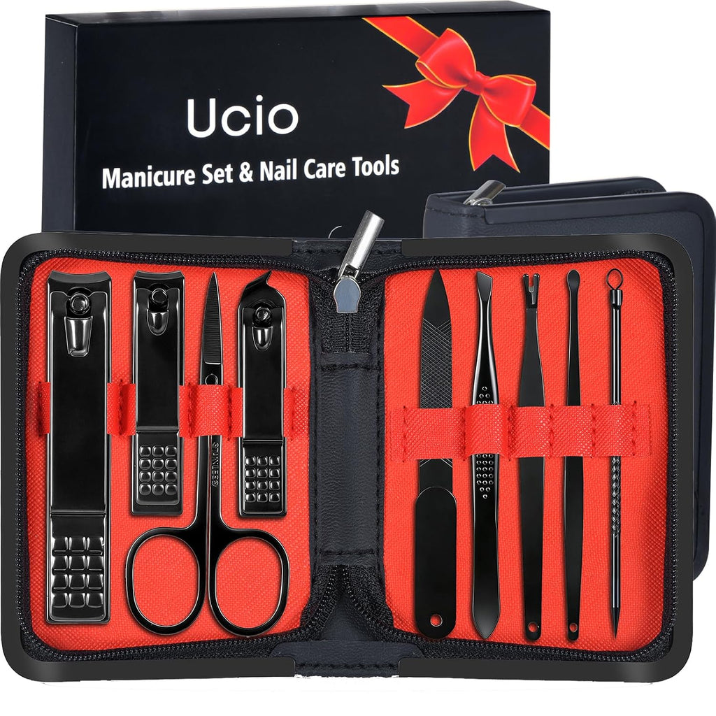 Manicure Set Men Personal Care Tools Accessories 9Pcs Nail Clippers